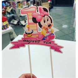 Cake topper personaggio "happy birthday"  polistirolo